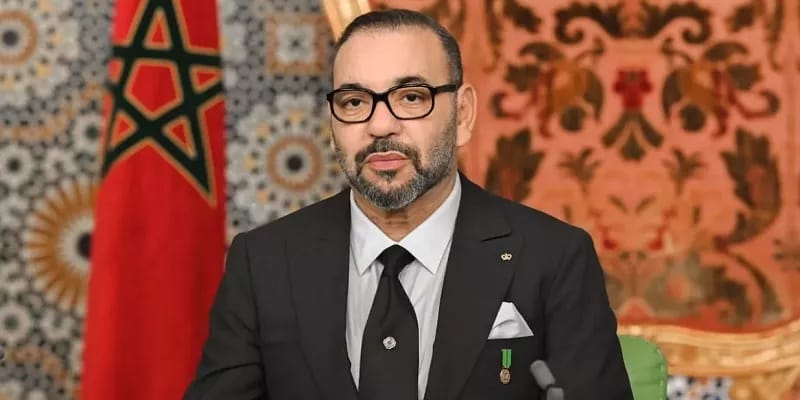 Le roi Mohammed VI du Maroc lors d'une allocution officielle